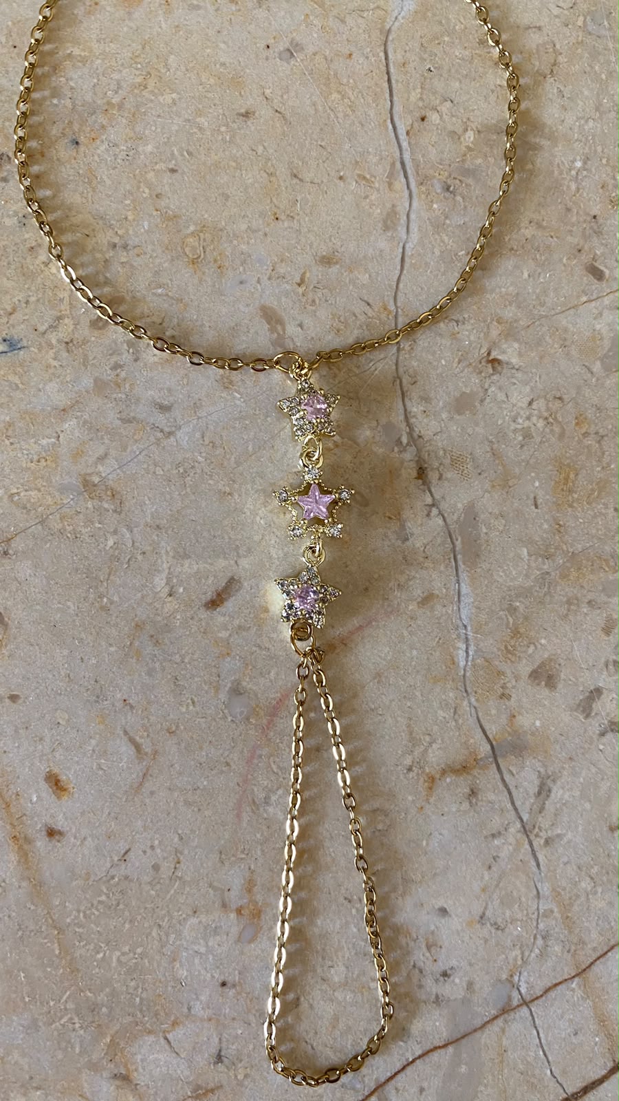 pink daisy hand chain