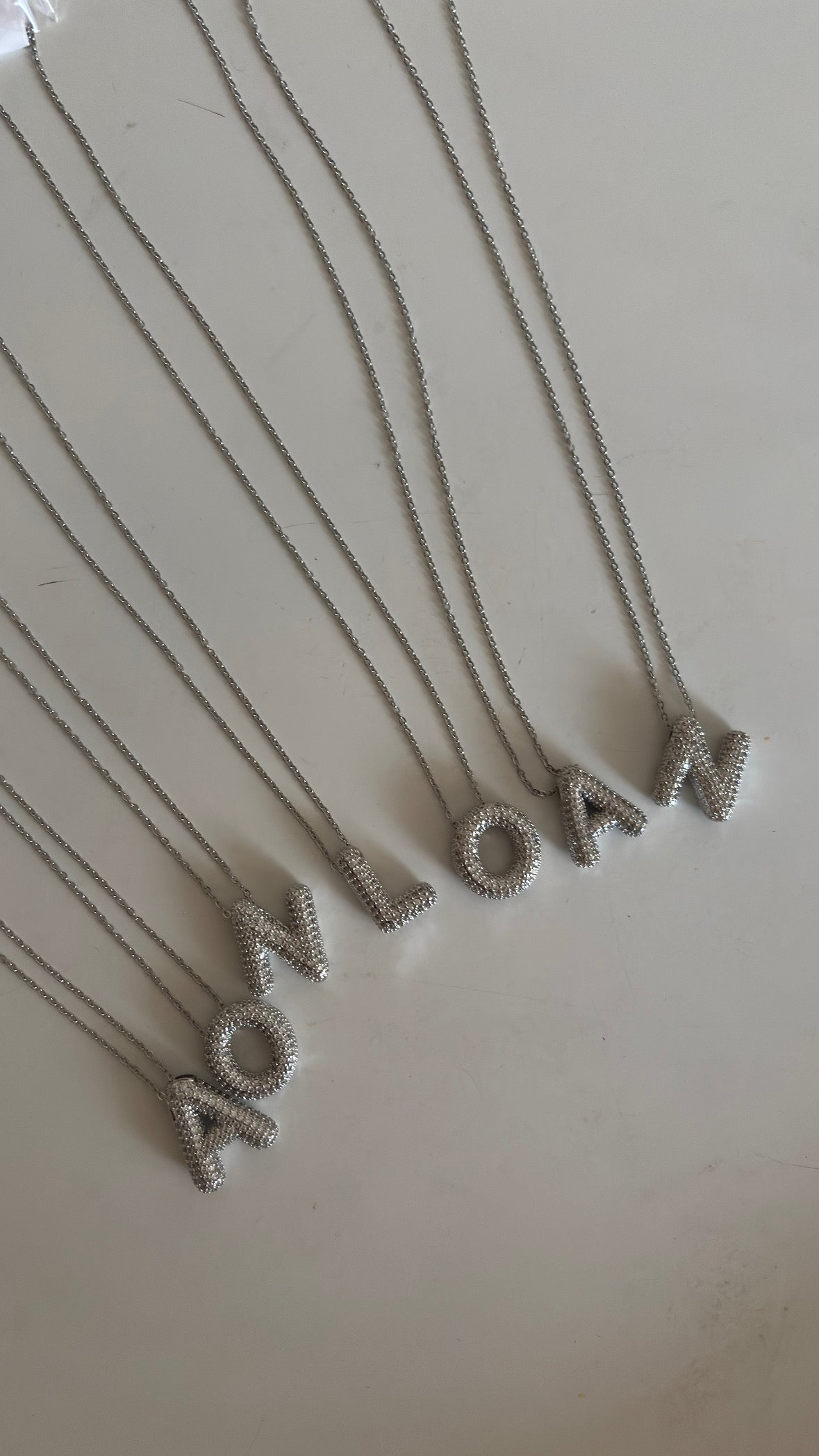 Bubble Letter Silver