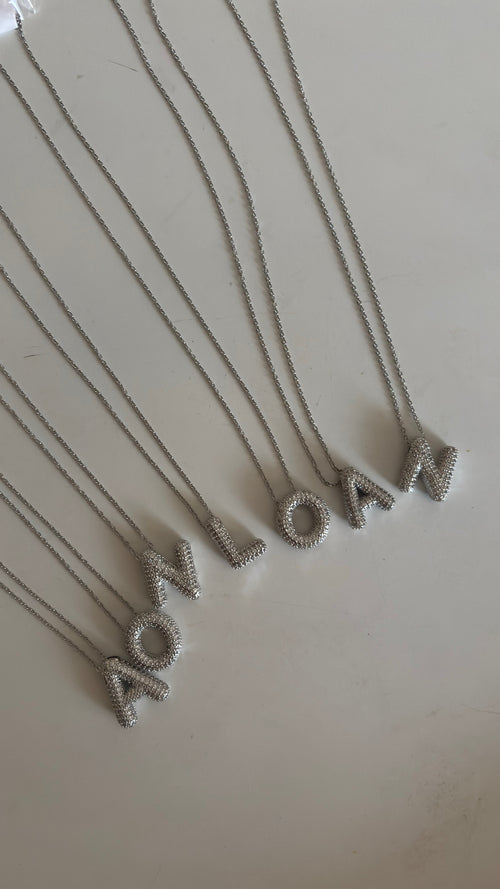 Bubble Letter Silver