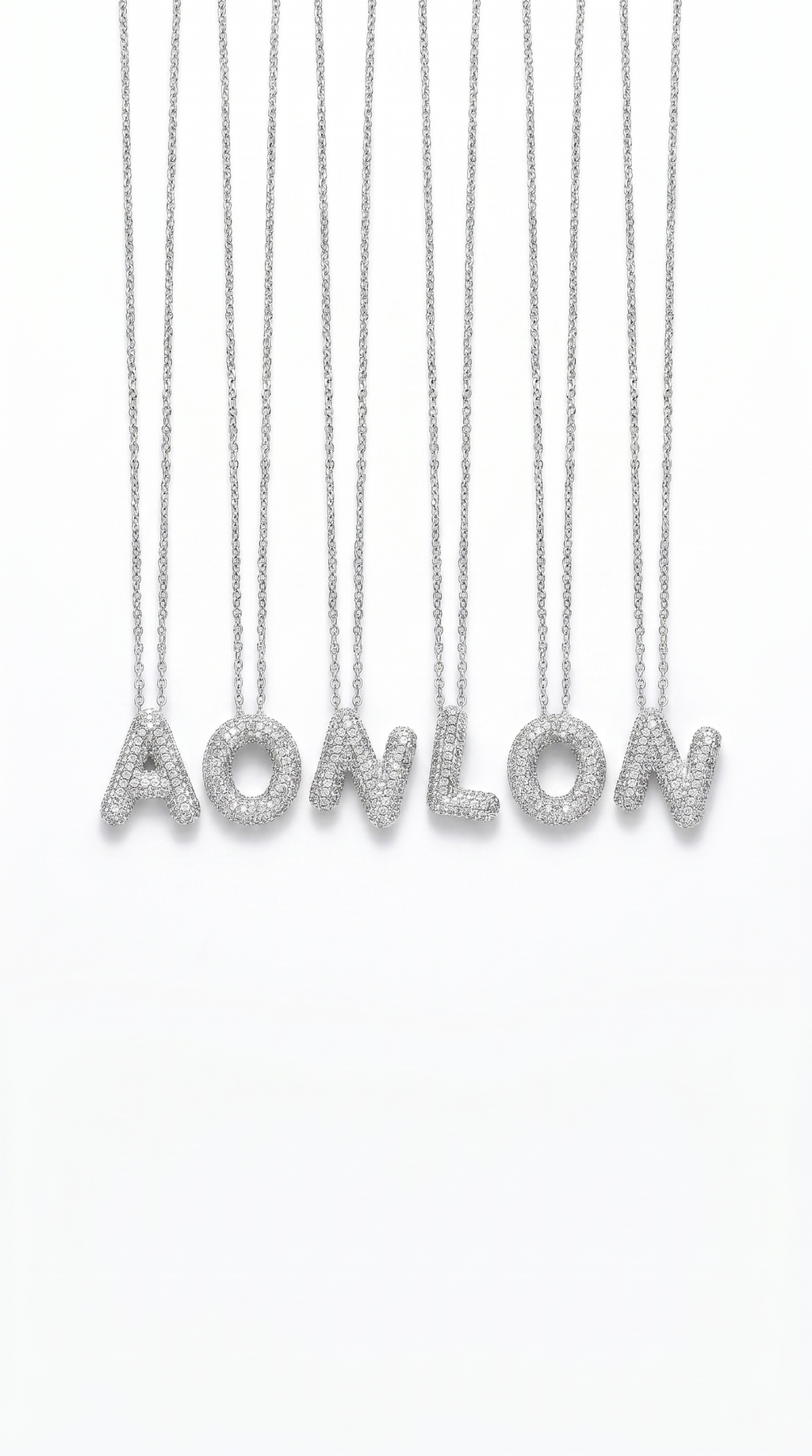 Bubble Letter Silver