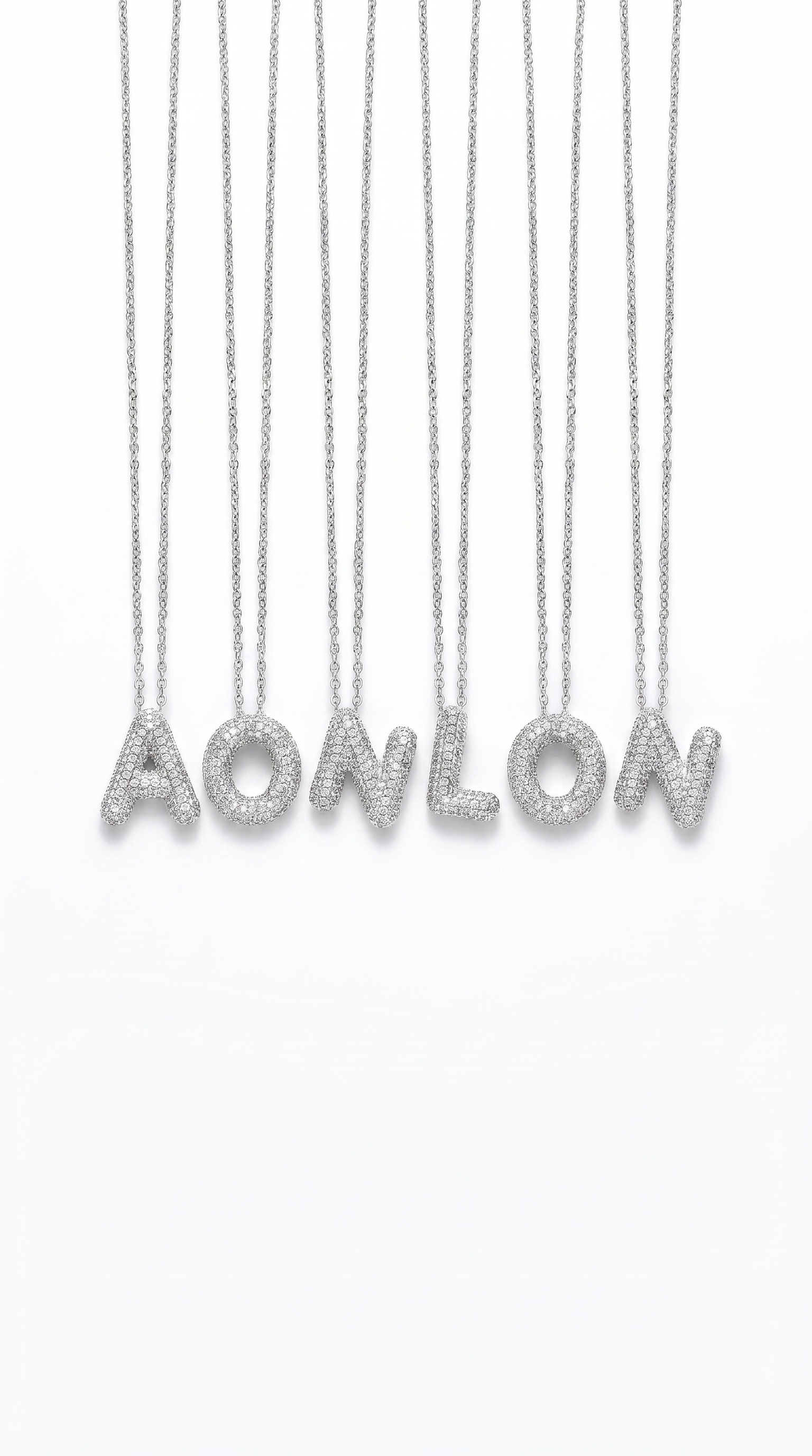 Bubble Letter Silver