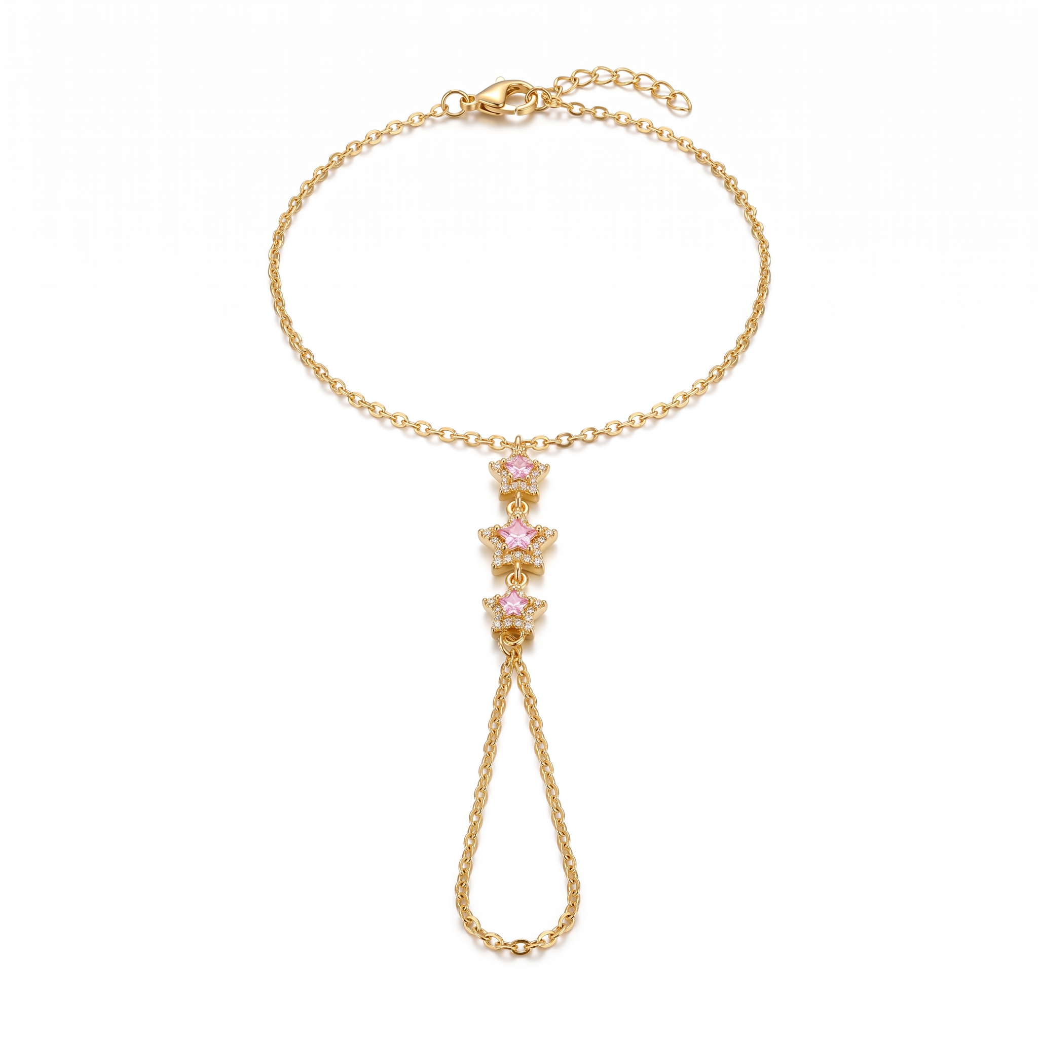 pink daisy hand chain